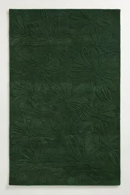 Sculpted Daisy 3x5 Rug - Green, Wool product