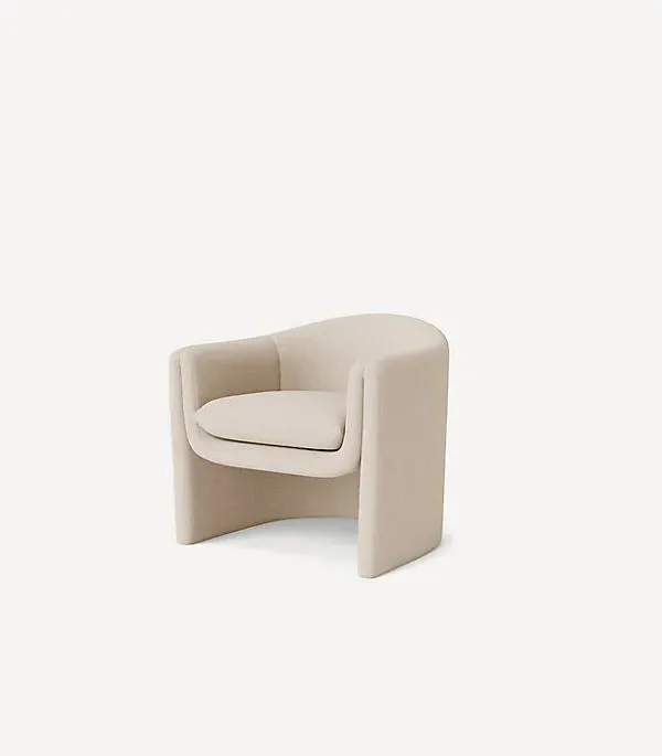 Sculptural Barrel Back Chair with Cushion product