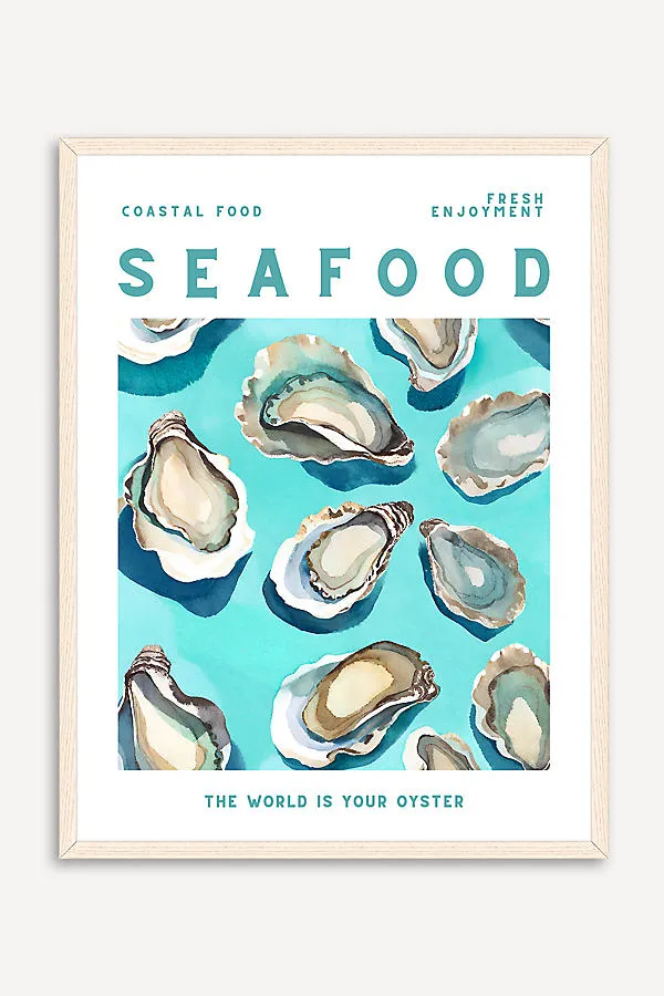 Seafood by Ohkimiko Wall Art - Blue, Acrylic product