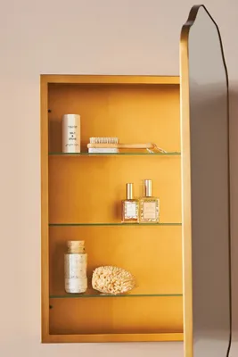 Sebastian Mirrored Bathroom Wall Cabinet - Gold product
