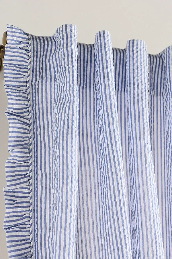 Seersucker Cotton Ruffle Curtain - Cotton product