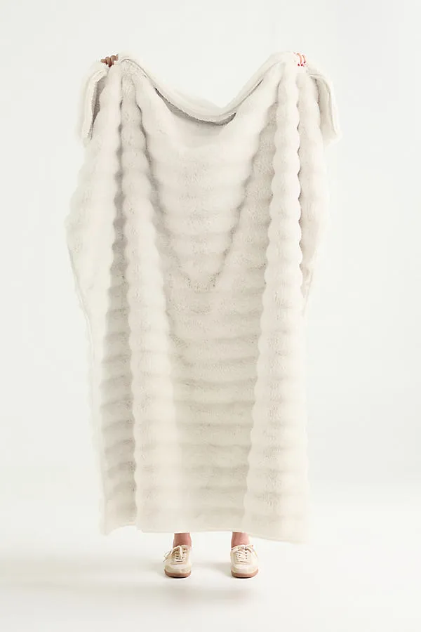 Selena Double Sided Faux-Fur Throw Blanket - Polyester product