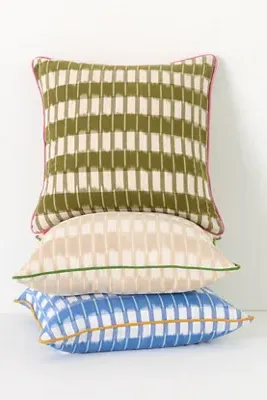 Selma Ikat Cushion - Yellow, Cotton product