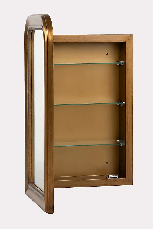 Sepik Arched Mirrored Bathroom Wall Cabinet - Brown product
