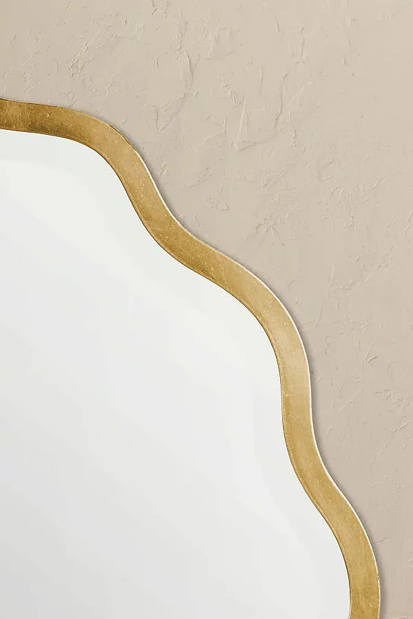 Serafina Wall Mirror - Gold, Metal product
