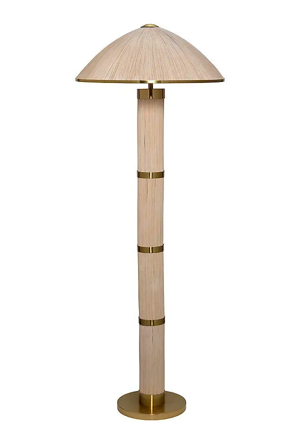 Seychelles Bleached Rattan Floor Lamp product