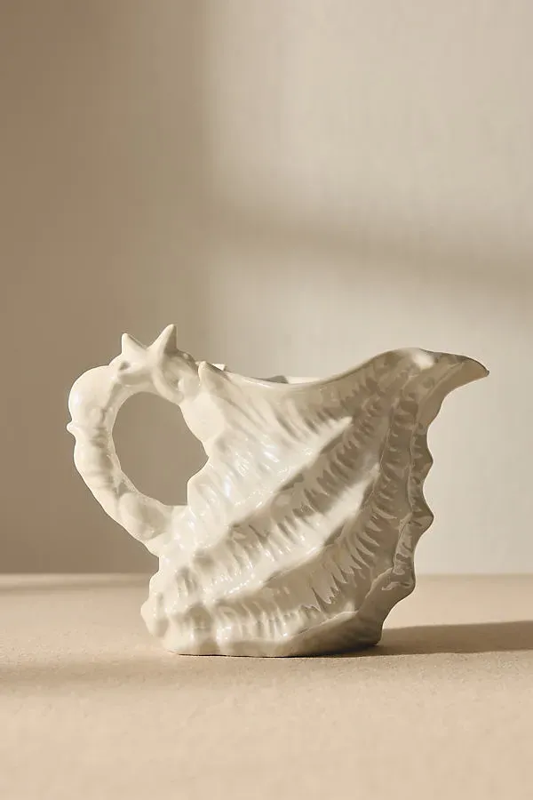 Shellie Stoneware Vase - White by Anthropologie