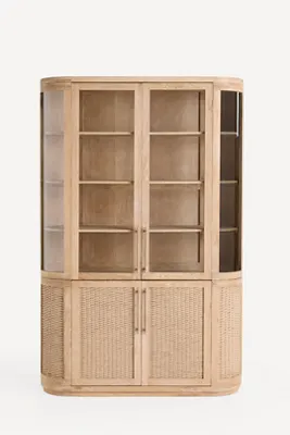 Sienna Oak Wood Hutch - Brown product