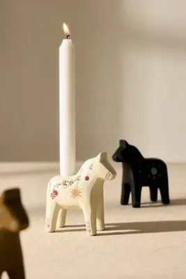 Siffer Horse Candle Holders Set of 3 - Polyresin by Anthropologie, alternate view