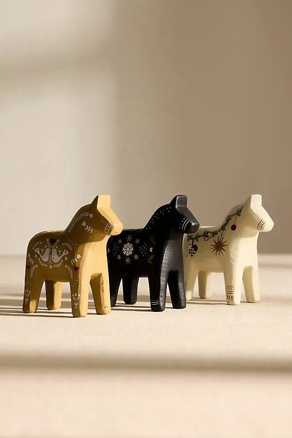 Siffer Horse Candle Holders Set of 3 - Polyresin by Anthropologie