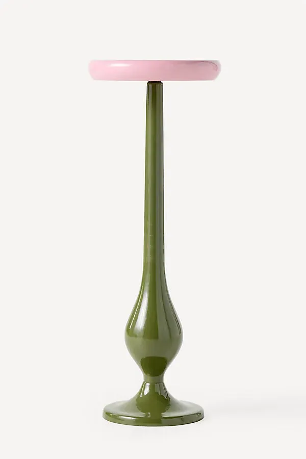 Siggies Round Drink Table - Pink, Aluminum by Anthropologie