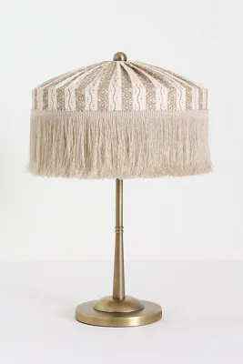 Sinclair Tassel-Fringed Table Lamp - Linen product