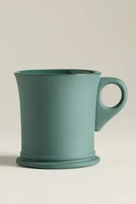 Sir Madam Barber's Mugs Set of 2 - Blue, Stoneware by Anthropologie, image 2