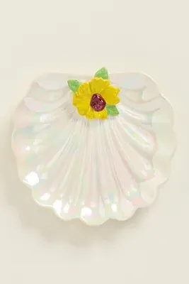 Sirena Oyster Canapé Plate - Pink, Stoneware product