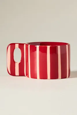 Sloane Stoneware Striped Espresso Cup - Blue by Anthropologie, image 2