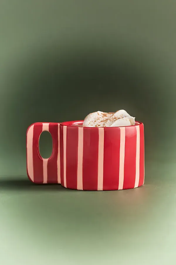 Sloane Stoneware Striped Espresso Cup - Blue by Anthropologie