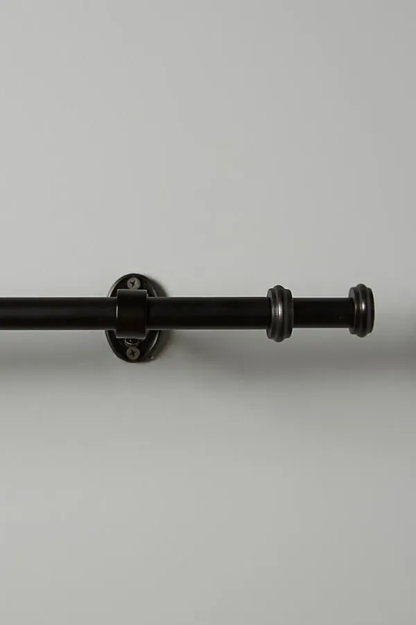 Smithery Adjustable Double Curtain Rod - Black, Iron product