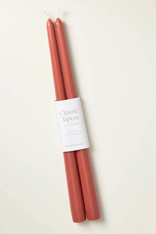 Smooth Taper Candle Set of 2 - Brown, Cotton by Anthropologie, image 2