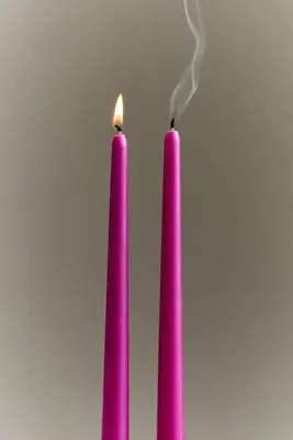 Smooth Taper Candle Set of 2 - Pink, Cotton by Anthropologie, image 2