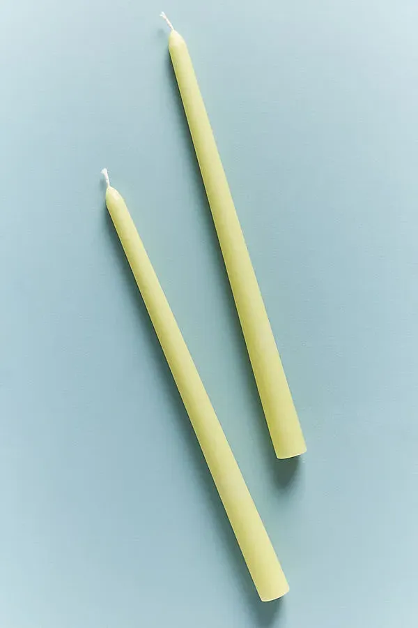 Smooth Tapers Set of 2 - Yellow, Cotton product