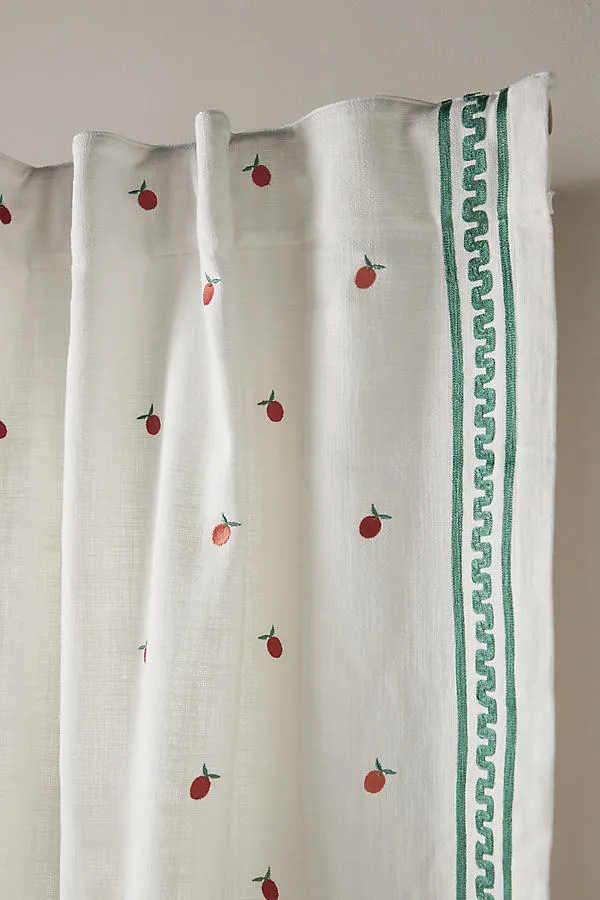 Sola Hand-Embroidered Curtain - Cotton, Rayon alternate view