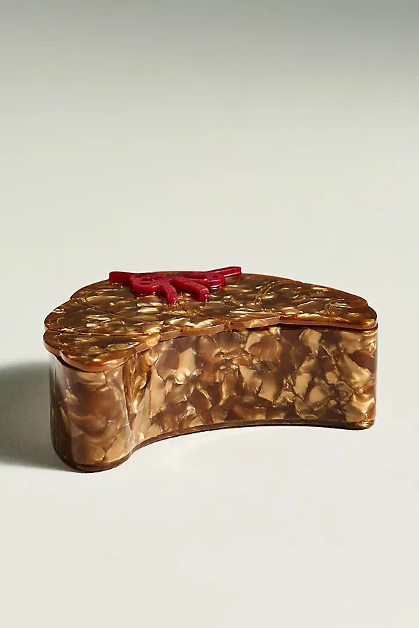 Solar Eclipse Hand-Painted Lidded Trinket Box - Beige by Anthropologie