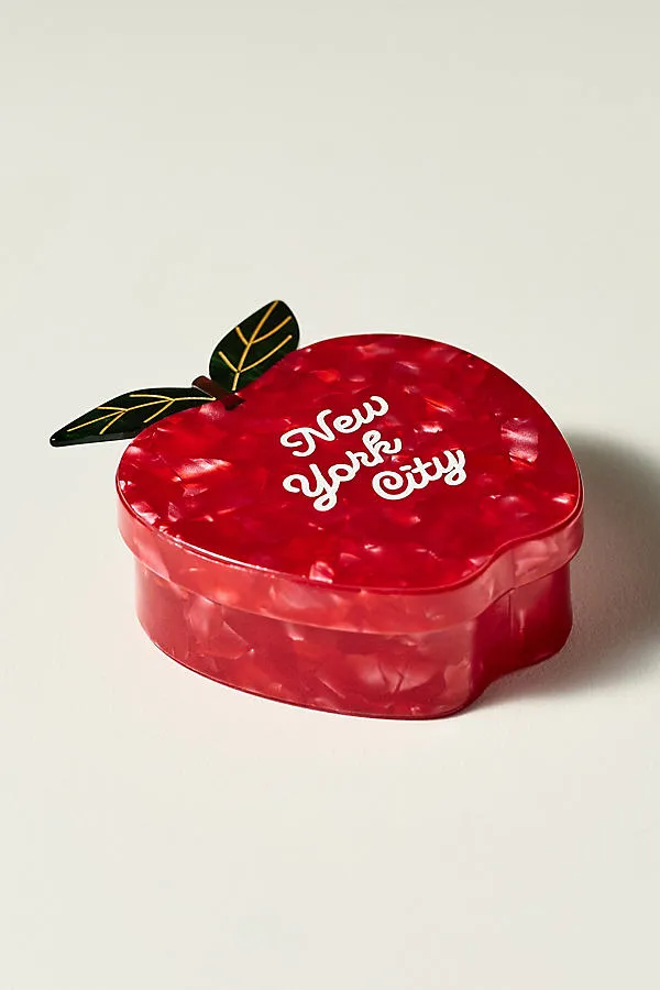 Solar Eclipse Hand-Painted Lidded Trinket Box - Pink by Anthropologie