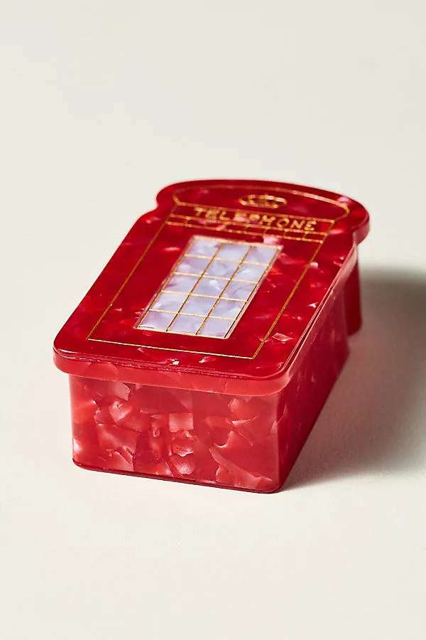 Solar Eclipse Hand-Painted Lidded Trinket Box - Red by Anthropologie