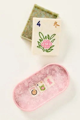 Solar Eclipse Hand-Painted Oval Trinket Tray - Pink, Acrylic product