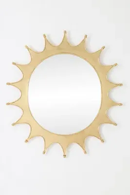 Soleil Brass Sun Wall Mirror - Yellow product