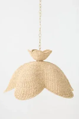 Solie Woven Wicker Pendant Light - Gold product