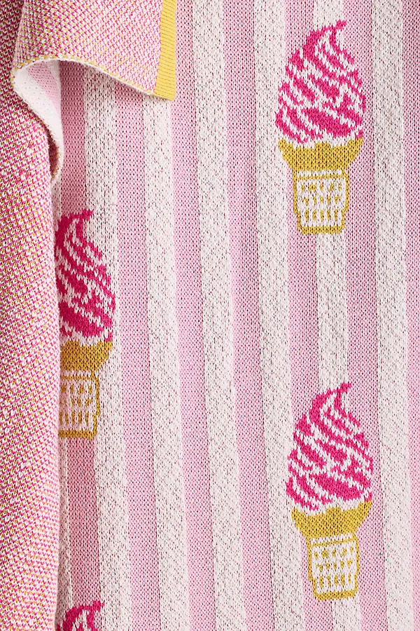 Sonnie Knit Throw Blanket - Pink, Cotton product
