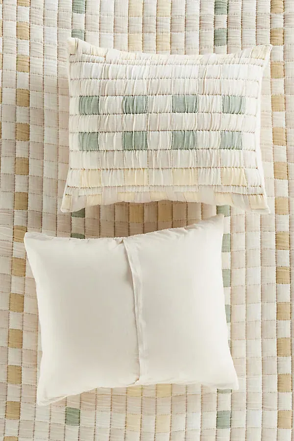 Sonya Matelassé Queen Size Shams, Set of 2 - Beige, Polyester/Cotton product