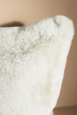 Sophie Faux Fur Pillow - Grey, Polyester product