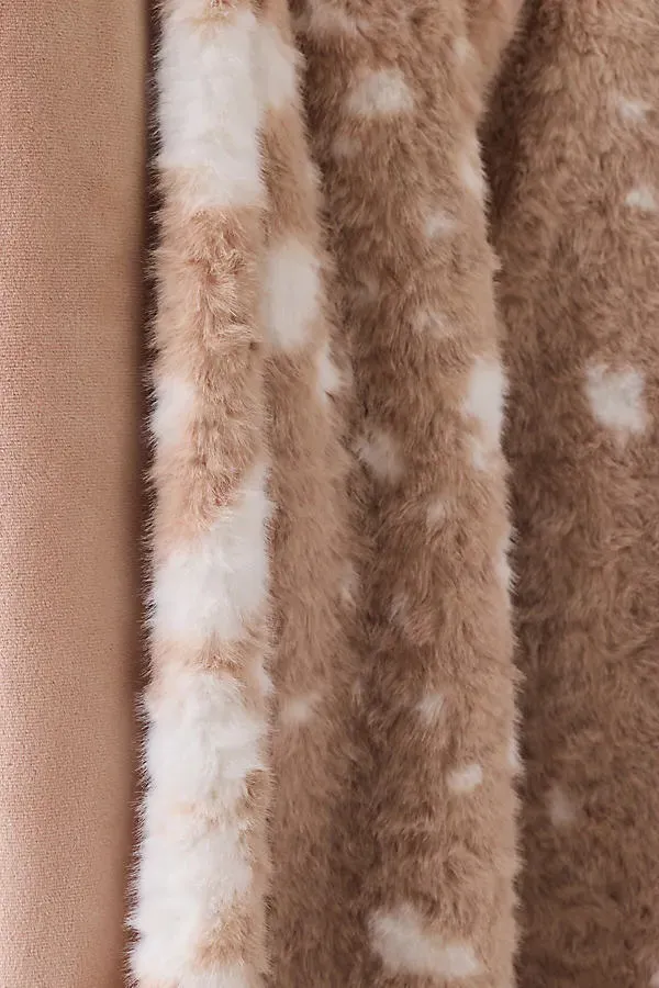Speckle Printed Faux-Fur Throw Blanket - Polyester alternate view