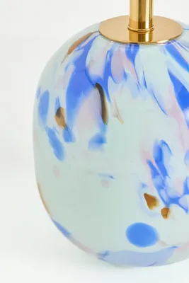 Speckled Glass Table Lamp Base - White product