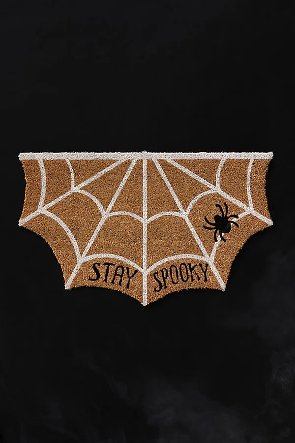 Spiderweb Shaped Coir Printed Doormat - Beige product