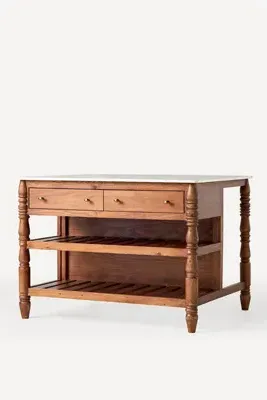 Spindle Kitchen Island - Marble Top product