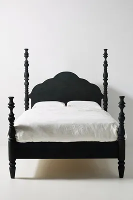 Spindle Queen Size Four-Poster Bed - Blue product