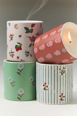 Spring Cottage Cotton Blossom & Neroli Small Boxed Candle - Brown, Ceramic product