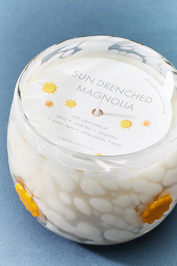Spring Icon Glass Candle - Sun-Drenched Magnolia, Small product