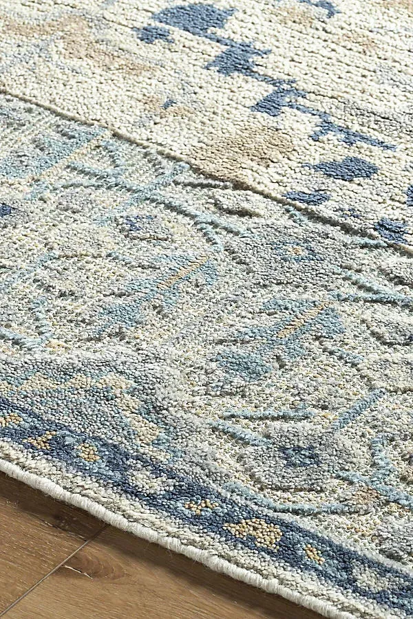 St. Moritz Hand-Knotted Rug - Blue, Wool-Blend by Anthropologie, image 2