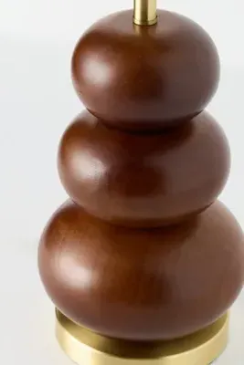 Stacked Wood Lamp Base - Brown alternate view