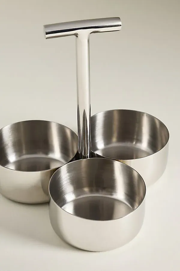 Stainless Steel Triple Nut Bowl - Silver product