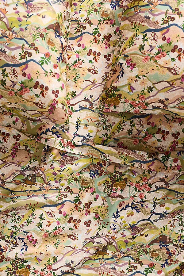 Standard Organic Cotton Sateen Printed Sheet Set by Anthropologie