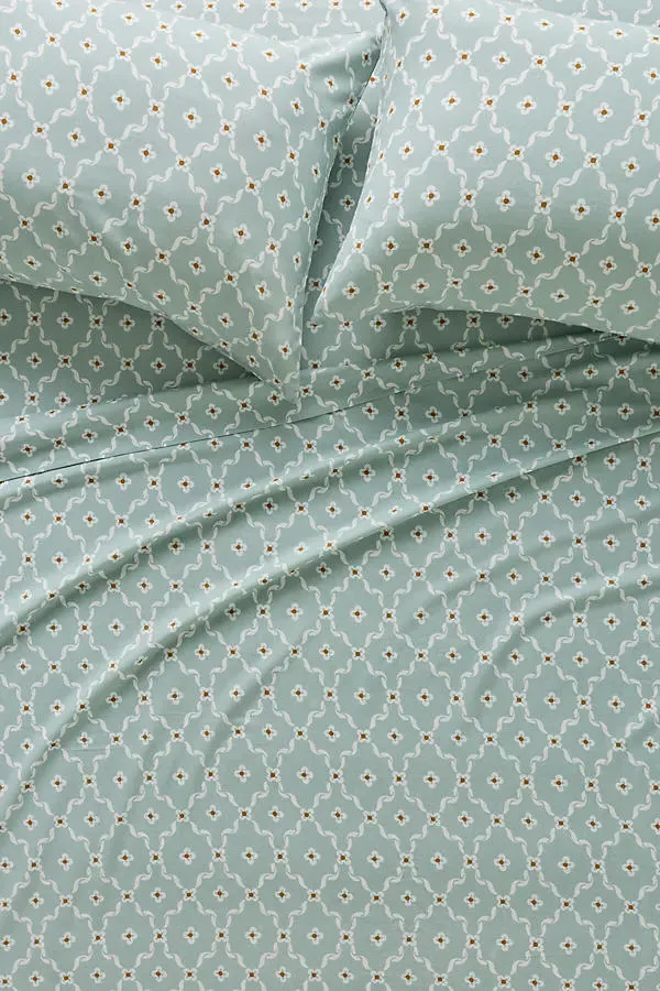 Standard Printed Sheet Set - Blue, Cotton Modal by Anthropologie