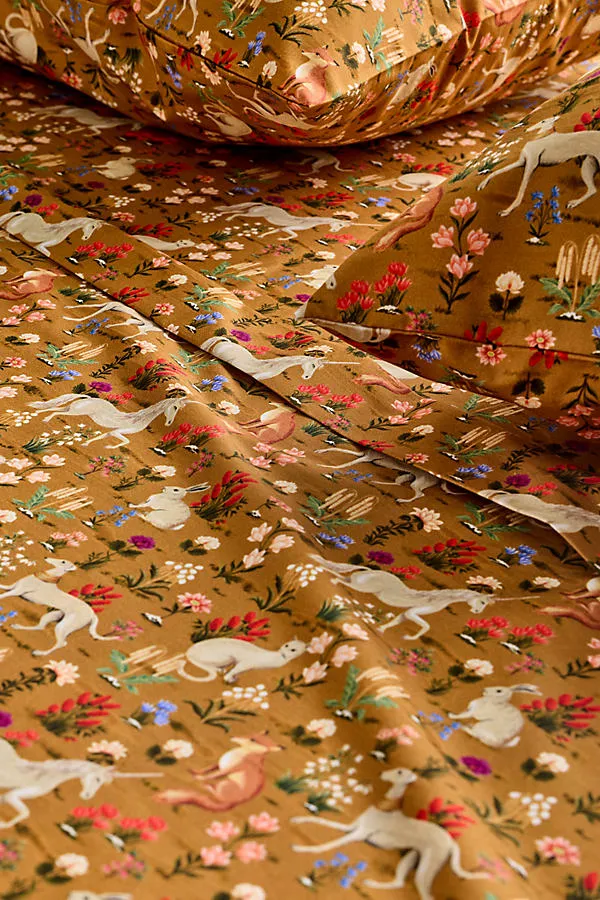Standard Printed Sheet Set - Orange, Organic Cotton Percale by Anthropologie, image 2