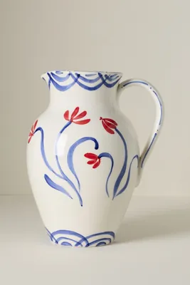 Stefania Earthenware Pitcher - Blue product