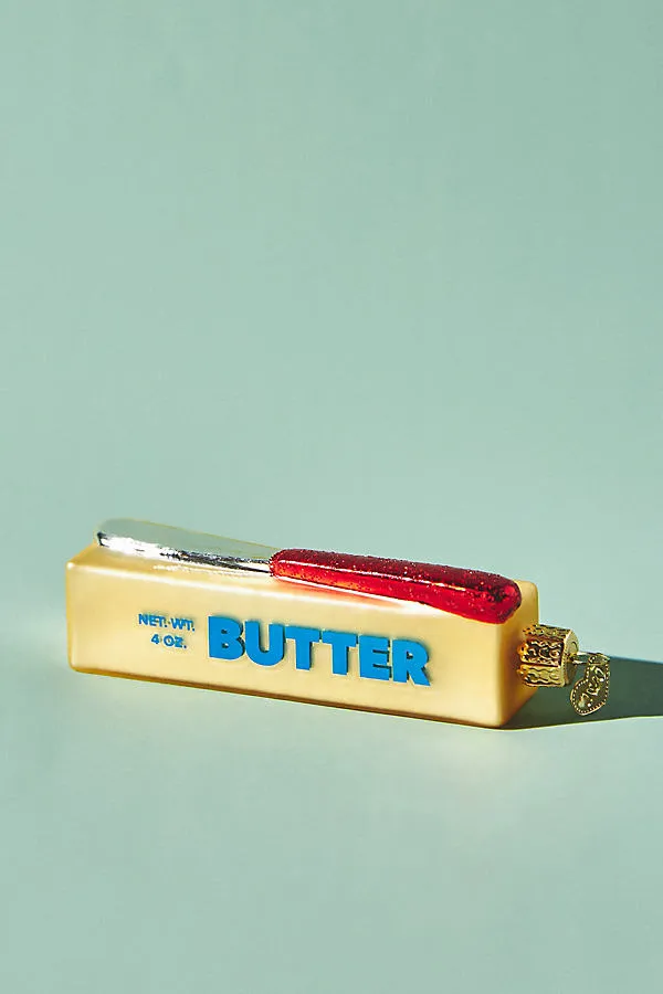 Stick of Butter Glass Ornament - Yellow by Anthropologie
