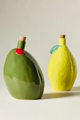 Stoneware Icon Oil Cruet - Green, Glazed Stoneware by Anthropologie, alternate view